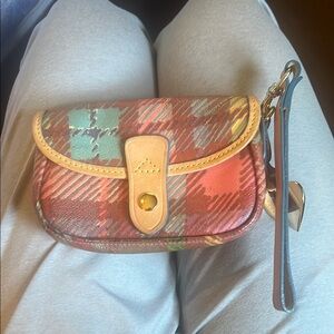 Dooney & Bourke Red and Green Clutch Wristlet